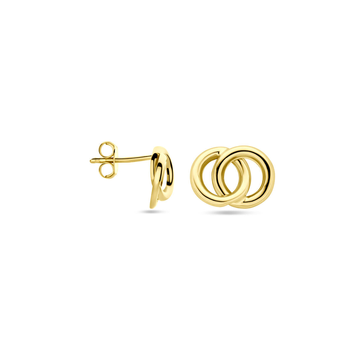 14K geelgoud oorhangers cirkels 11 mm - 4033207 - PansiteNederland.nl