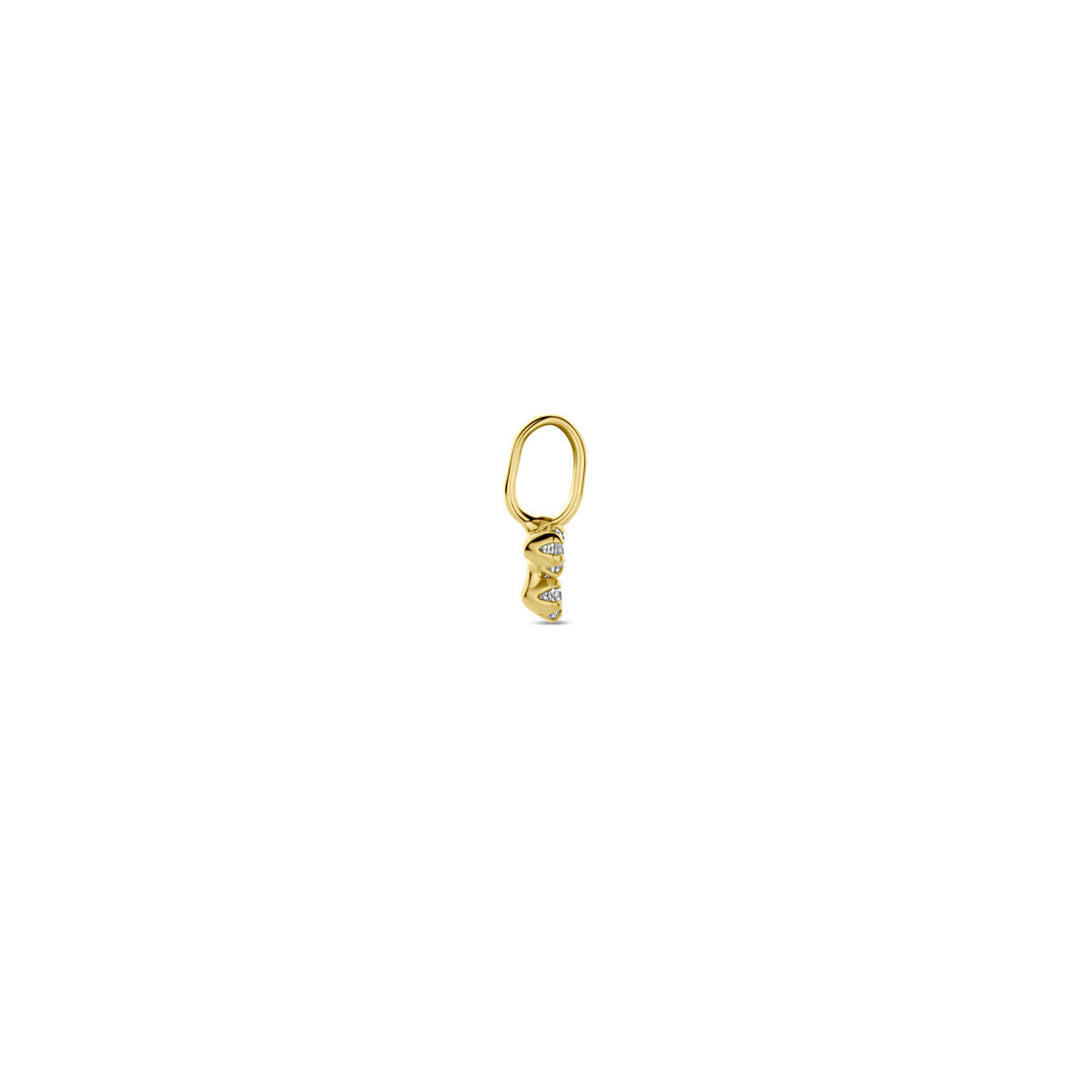 14K geelgoud hanger zirkonia 9 mm - 4033219 - PansiteNederland.nl