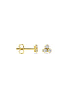 14K geelgoud oorknoppen zirkonia 4,5 mm - 4033220 - PansiteNederland.nl