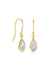 14K geelgoud oorhangers franse haak zirkonia 23 mm - 4033225 - PansiteNederland.nl