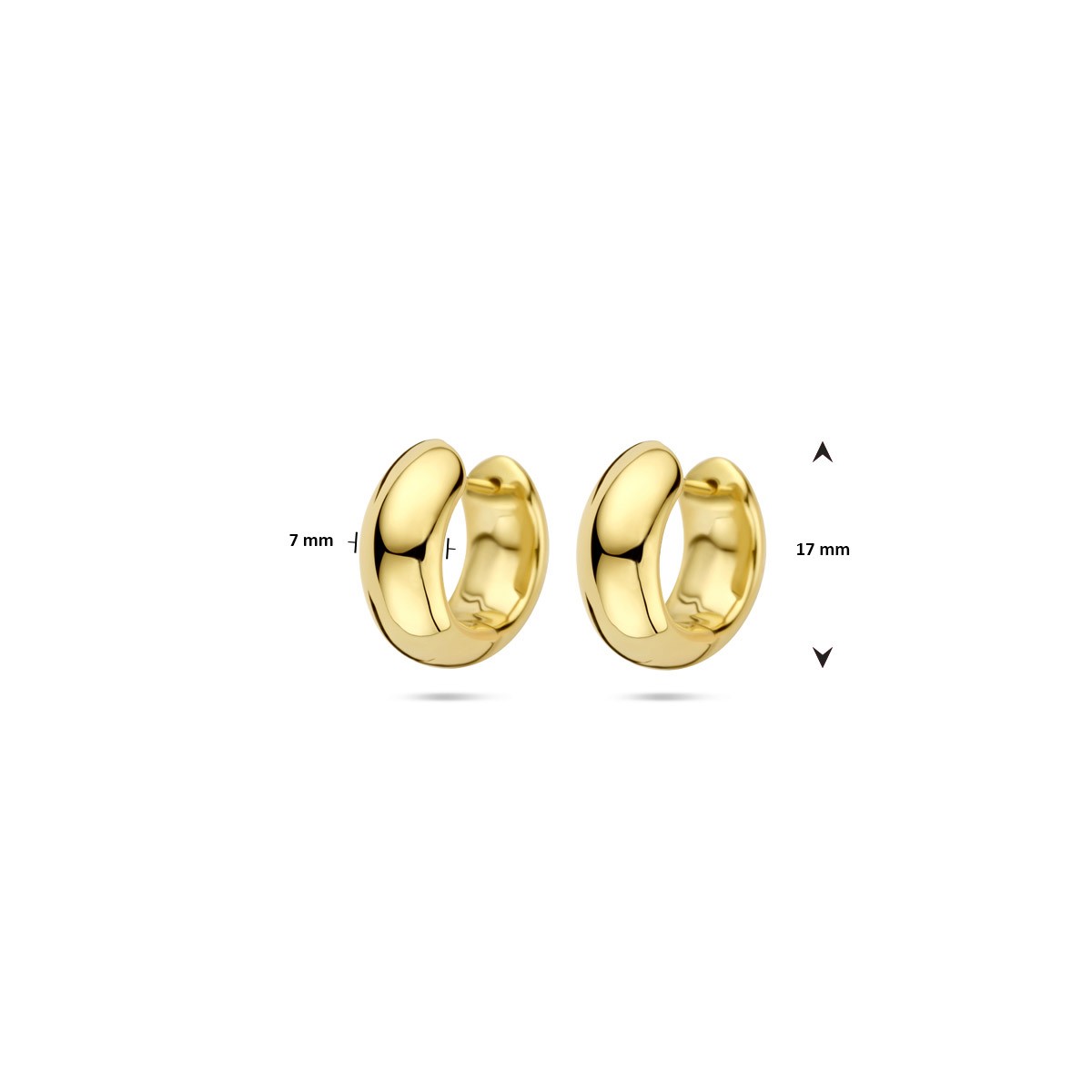 Oorbellen 17 mm 14K geelgoud