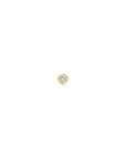 14K geelgoud flat back piercing zirkonia 3 mm - 4033250