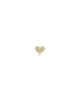 14K geelgoud flat back piercing hartje zirkonia 3,5 mm - 4033254