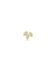 14K geelgoud flat back piercing zirkonia 5,5 mm - 4033255 - PansiteNederland.nl