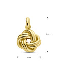 14K geelgoud hanger knoop 18 mm - 4033264 - PansiteNederland.nl