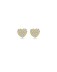 14K geelgoud oorknoppen hartje diamant 0.18ct (2x 0.09ct) h si 5,5 mm - 4033316 - PansiteNederland.nl