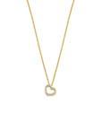 14K Geelgoud Collier Hartje Diamant 0.05Ct H Si 44 Cm - 4033322