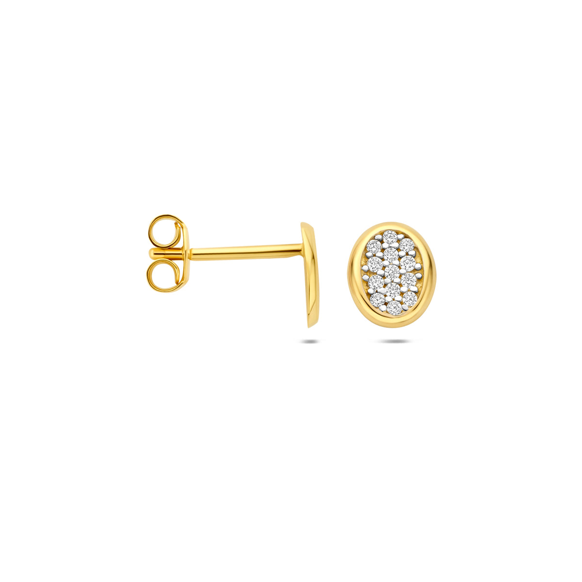 Fantasy Collection Oorknoppen zirkonia 14K geelgoud 8 mm - afbeelding 3