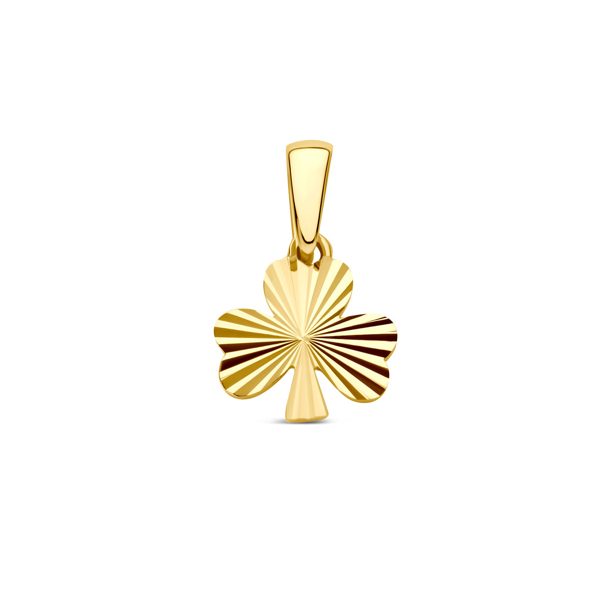 Fantasy Collection Hanger klaver gediamanteerd 14K geelgoud 8 mm