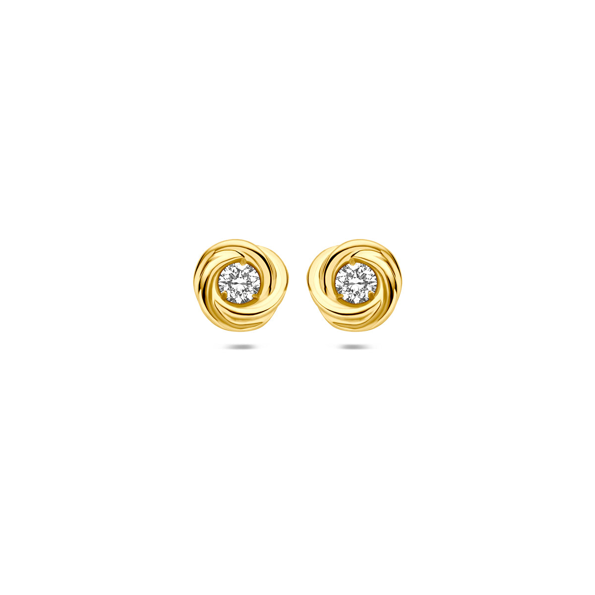 Fantasy Collection Oorknoppen lab grown diamant 14K geelgoud 0.20ct (2x 0.10ct) f vs 6,5 mm