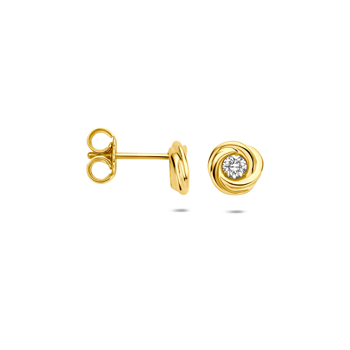 Fantasy Collection Oorknoppen lab grown diamant 14K geelgoud 0.20ct (2x 0.10ct) f vs 6,5 mm - afbeelding 3