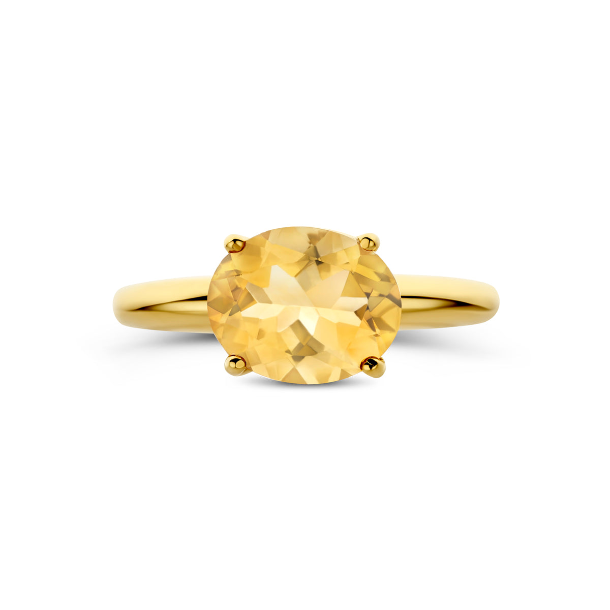 Ring citrien 14K geelgoud