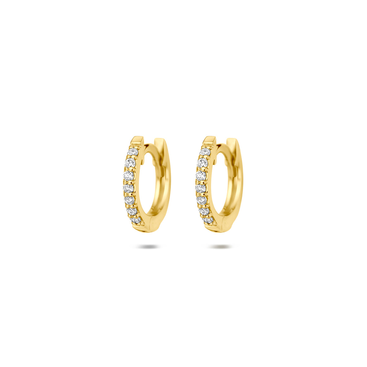 Fantasy Collection Klapoorringen lab grown diamant f vs 14K geelgoud