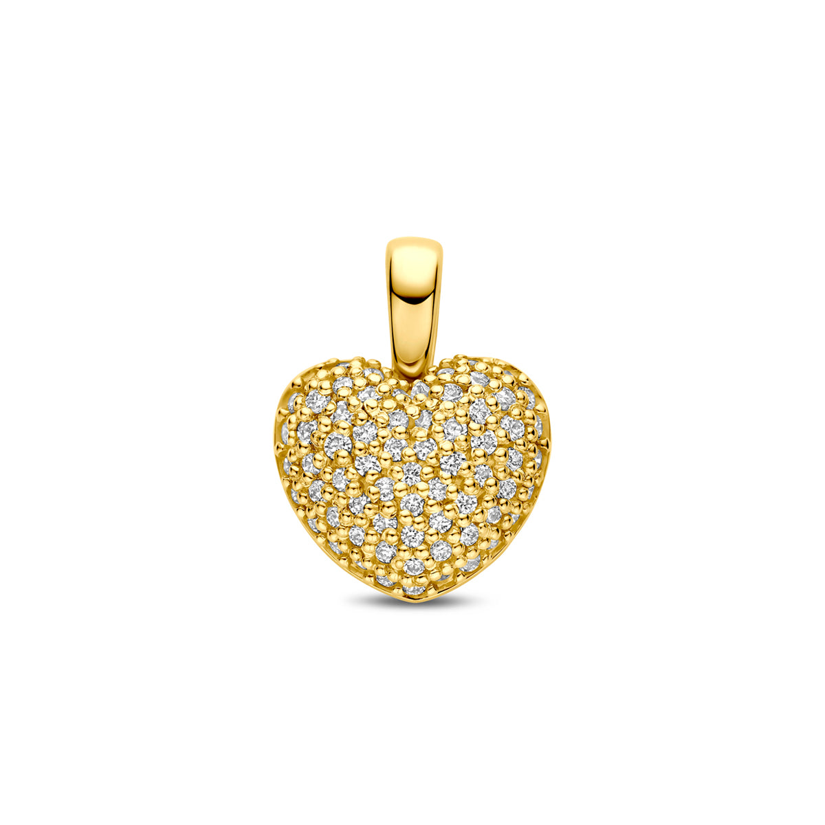 Fantasy Collection Hanger hartje lab grown diamant 14K geelgoud 0.41ct f vs 11 mm