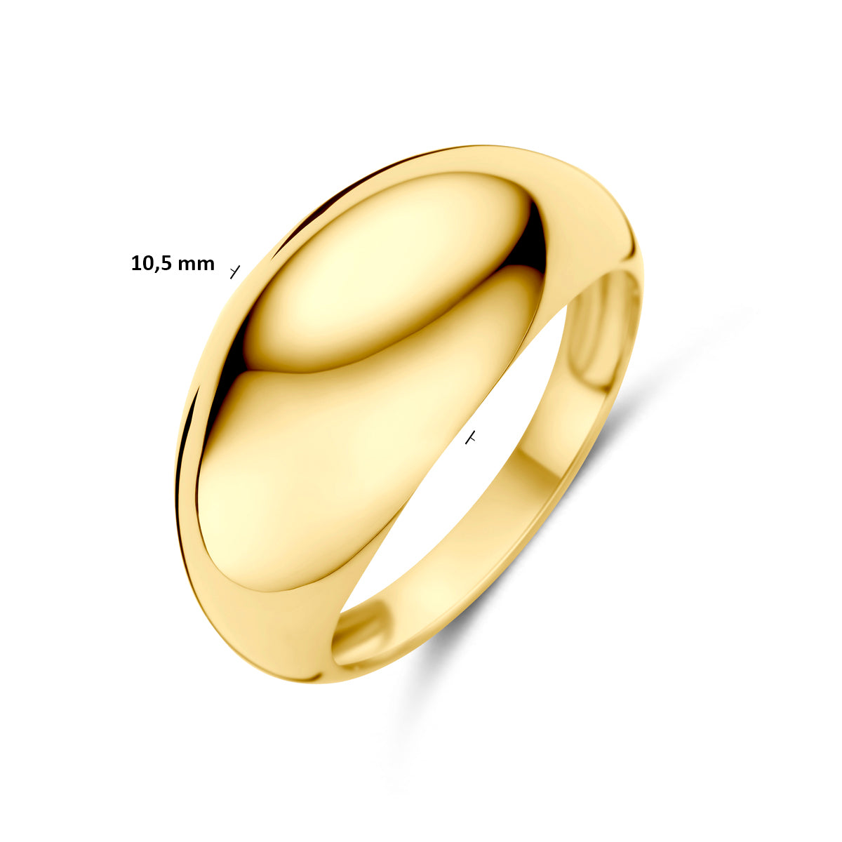 Ring balloon 14K geelgoud 10.5 mm