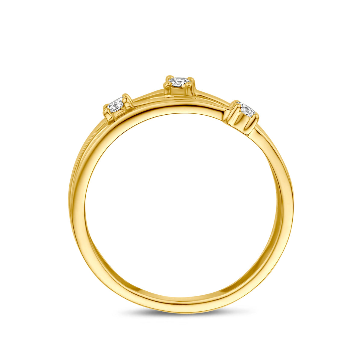 Fantasy Collection Ring lab grown diamant 14K geelgoud 0.15ct f vs - afbeelding 3