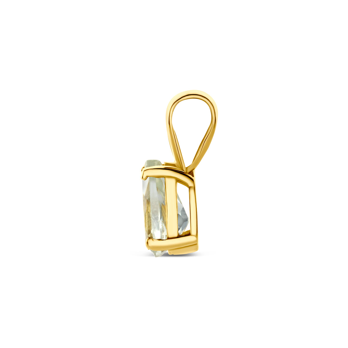Fantasy Collection Hanger groen amethist 14K geelgoud 10,5 mm - afbeelding 3