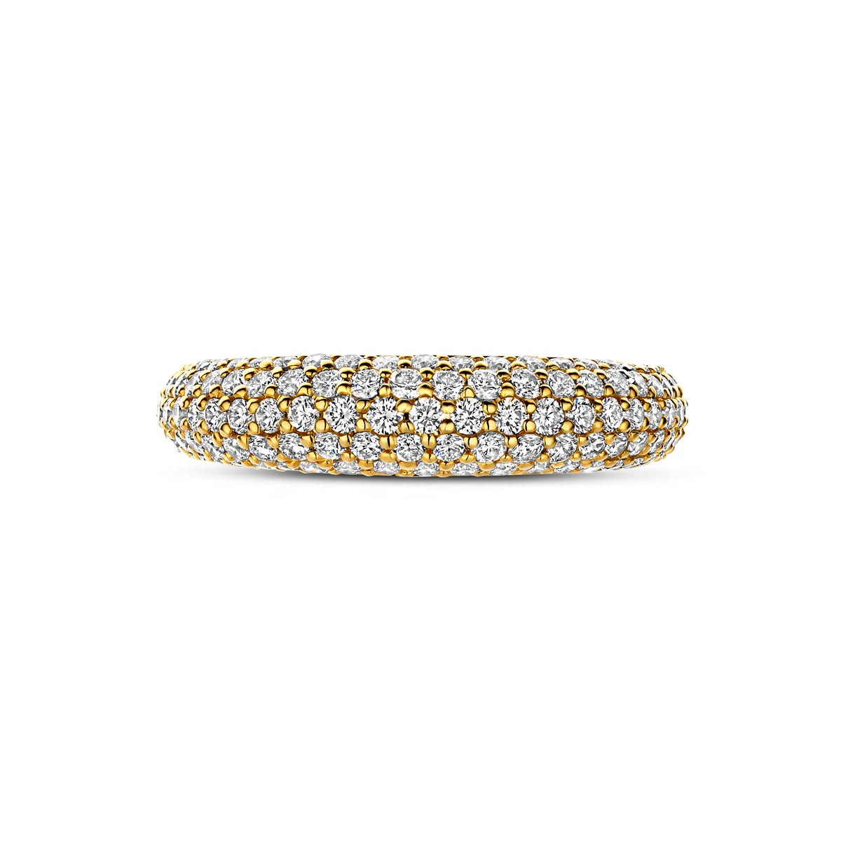 Ring diamant 1.18ct h si 14K geelgoud