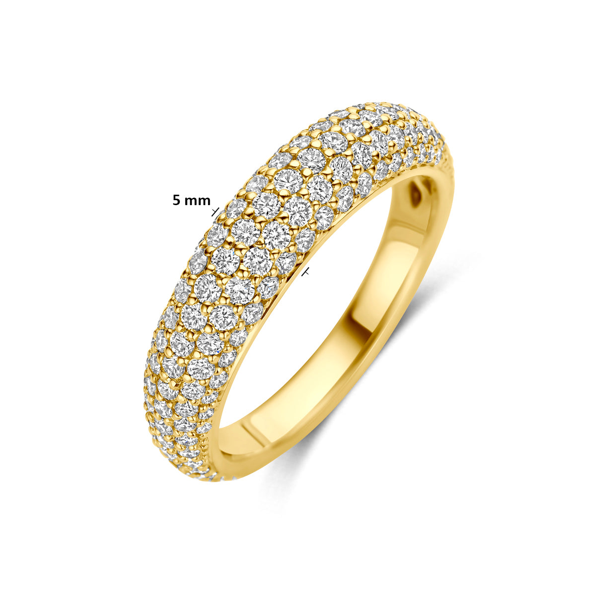 Ring diamant 1.18ct h si 14K geelgoud