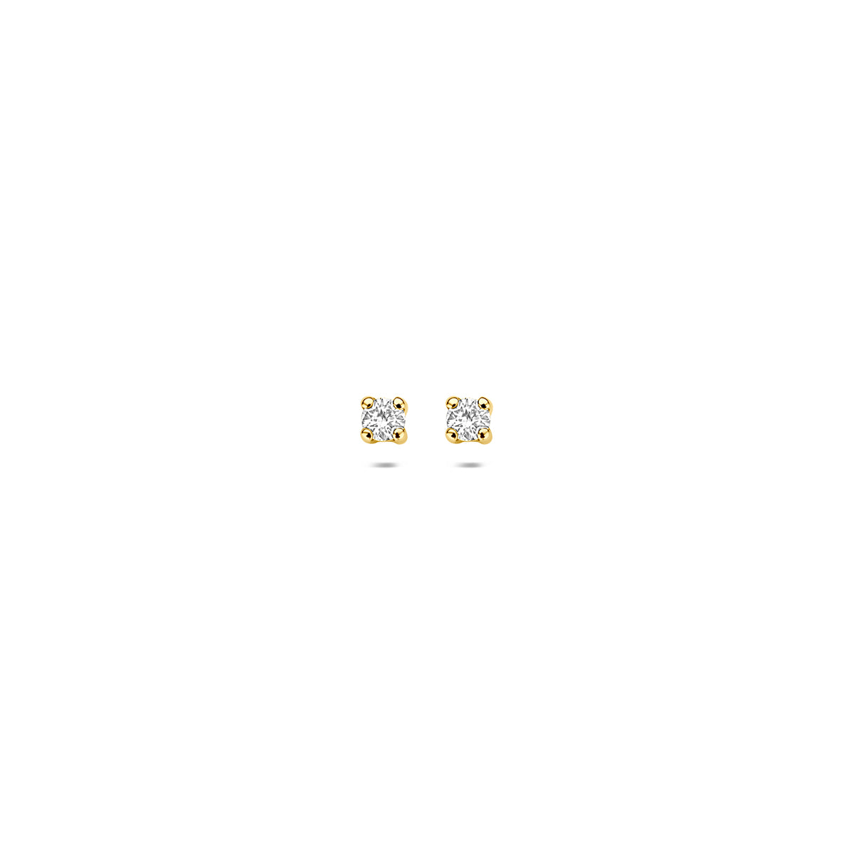 Oorknoppen lab grown diamant f vs 14K geelgoud 4036281