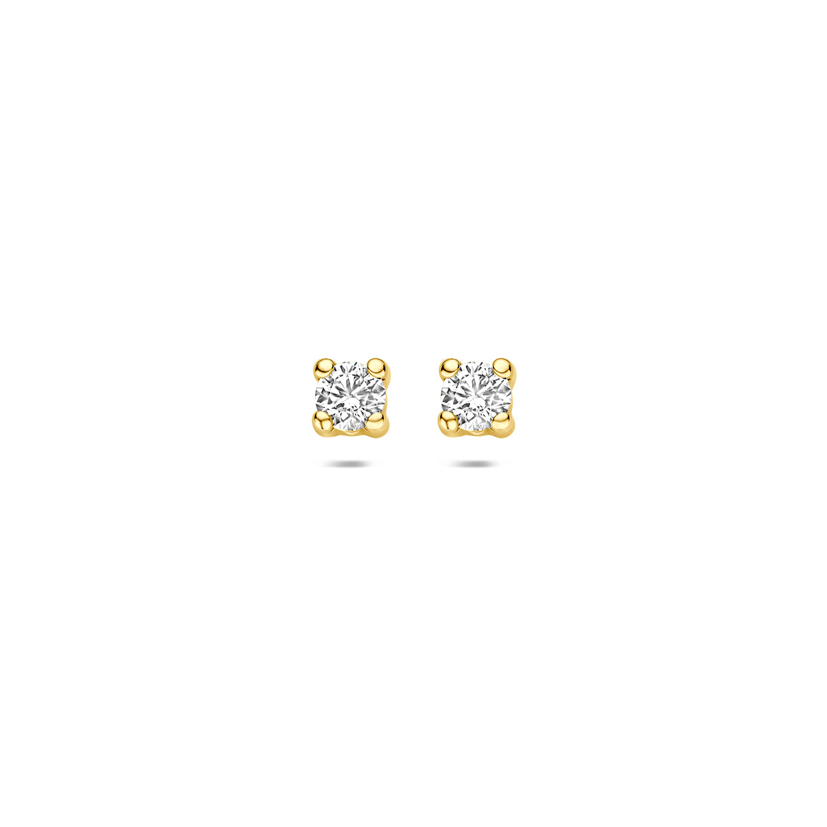 Oorknoppen lab grown diamant f vs 14K geelgoud 4036284