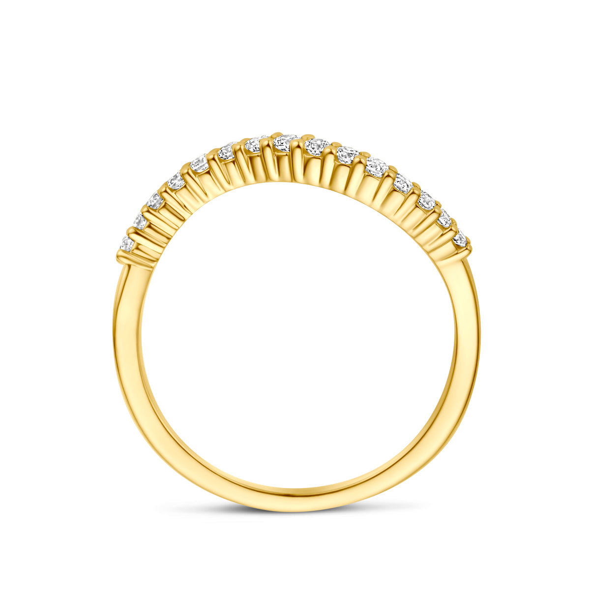Ring diamant 0.21ct h si 14K geelgoud briljant
