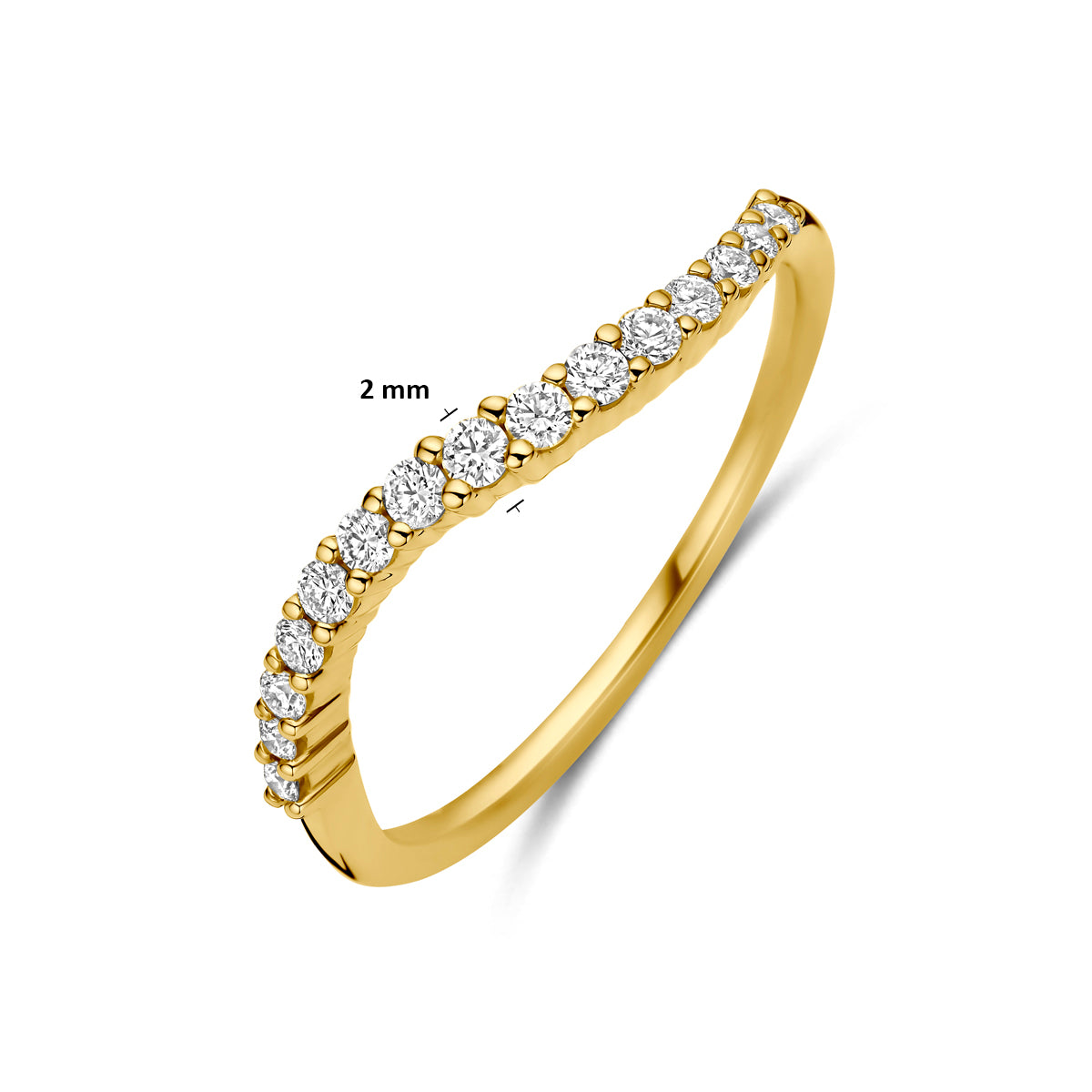 Ring diamant 0.21ct h si 14K geelgoud briljant