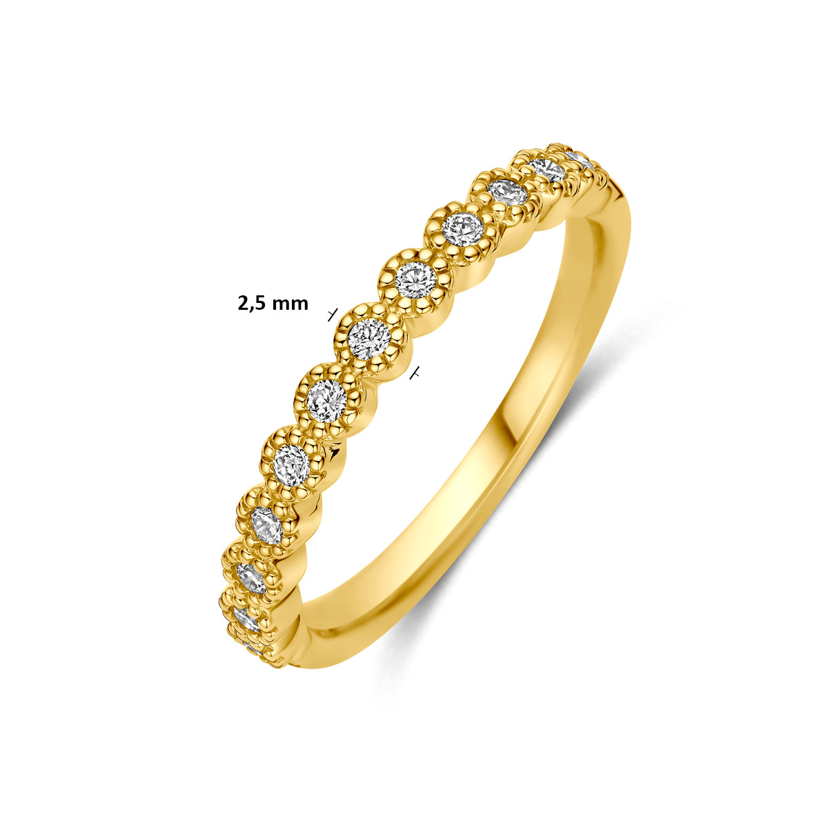 Ring diamant 0.18ct h si 14K geelgoud