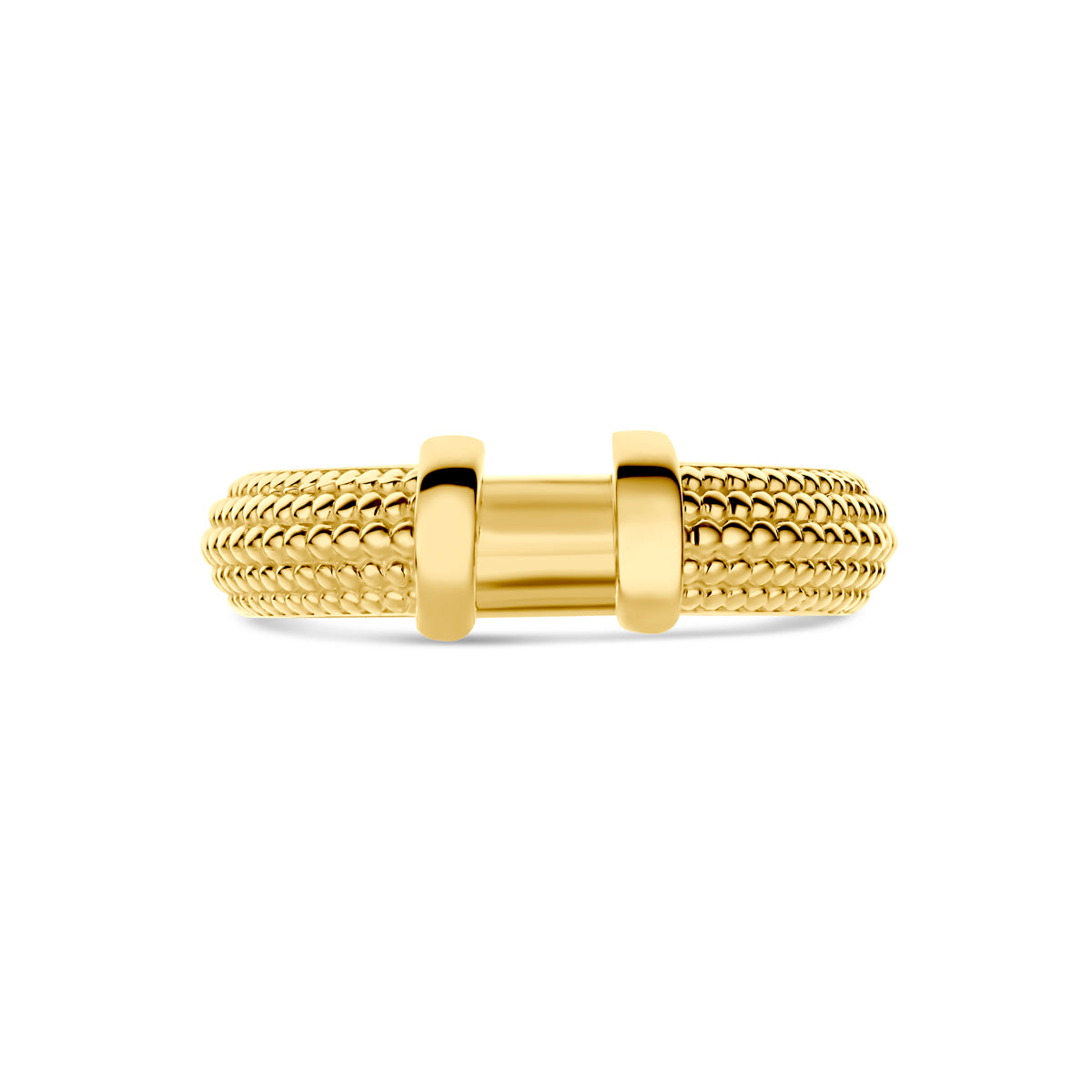 Ring gediamanteerd 14K geelgoud 6 mm