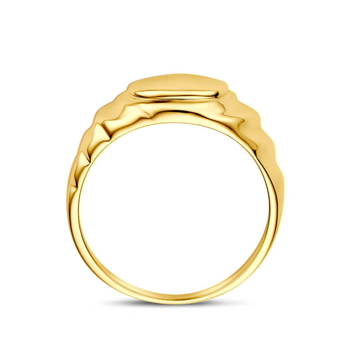 Graveerring 14K geelgoud 8.5 mm