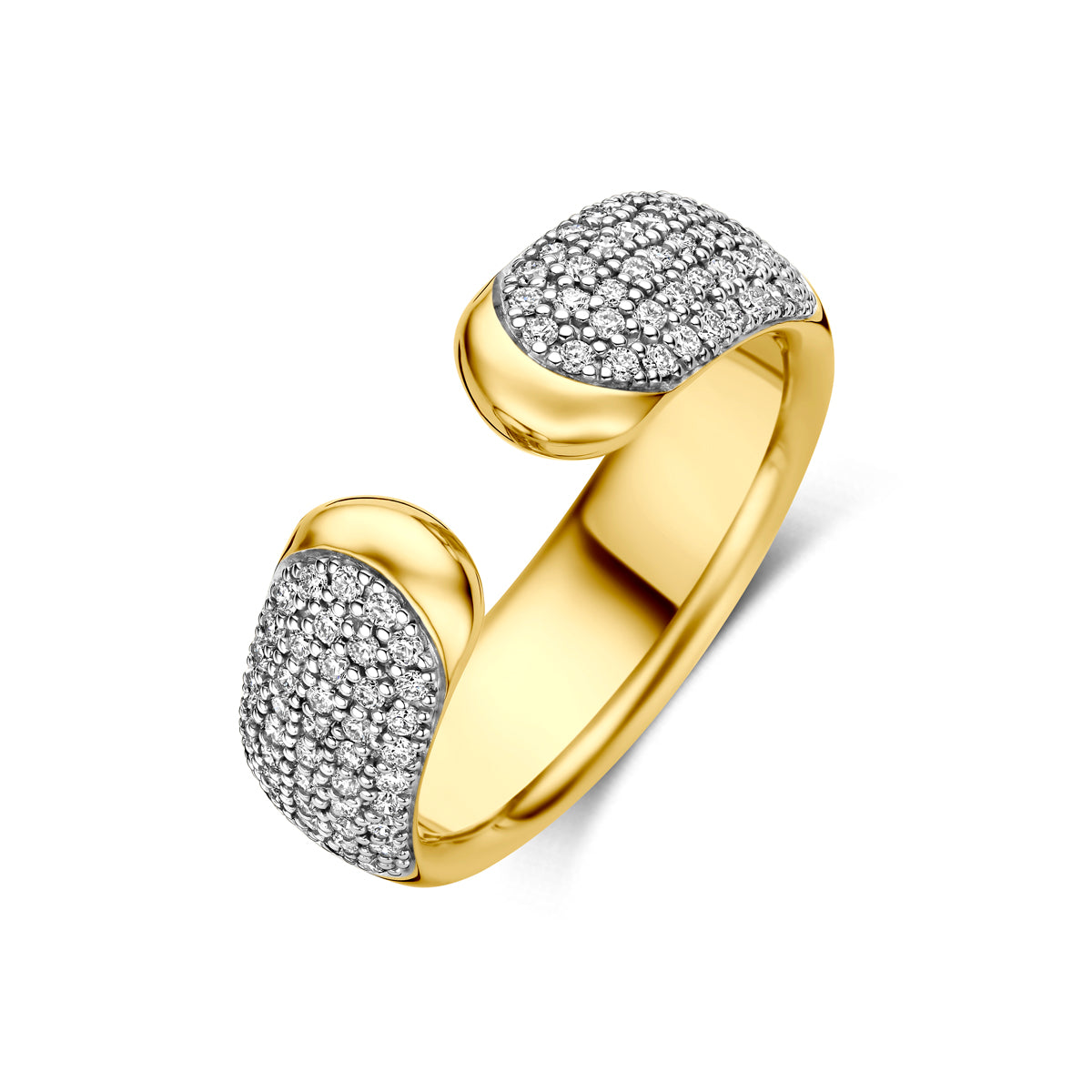 Ring diamant 0.46ct h si 14K geelgoud