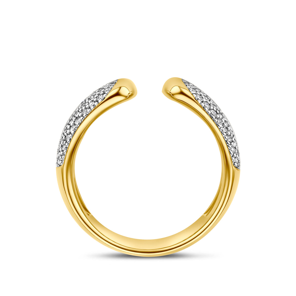 Ring diamant 0.46ct h si 14K geelgoud