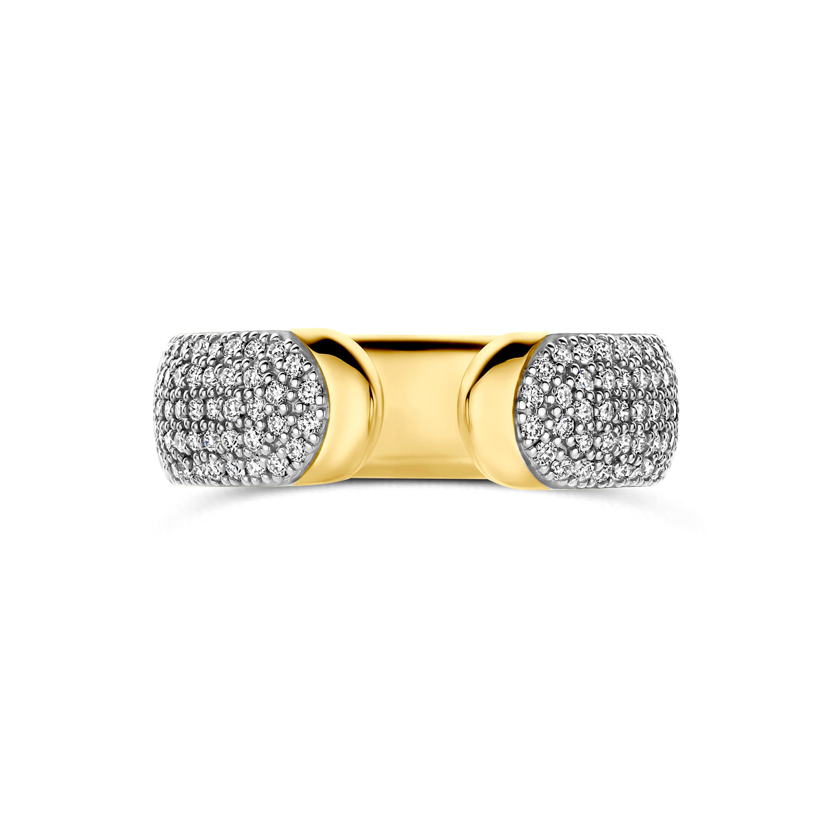 Ring diamant 0.46ct h si 14K geelgoud