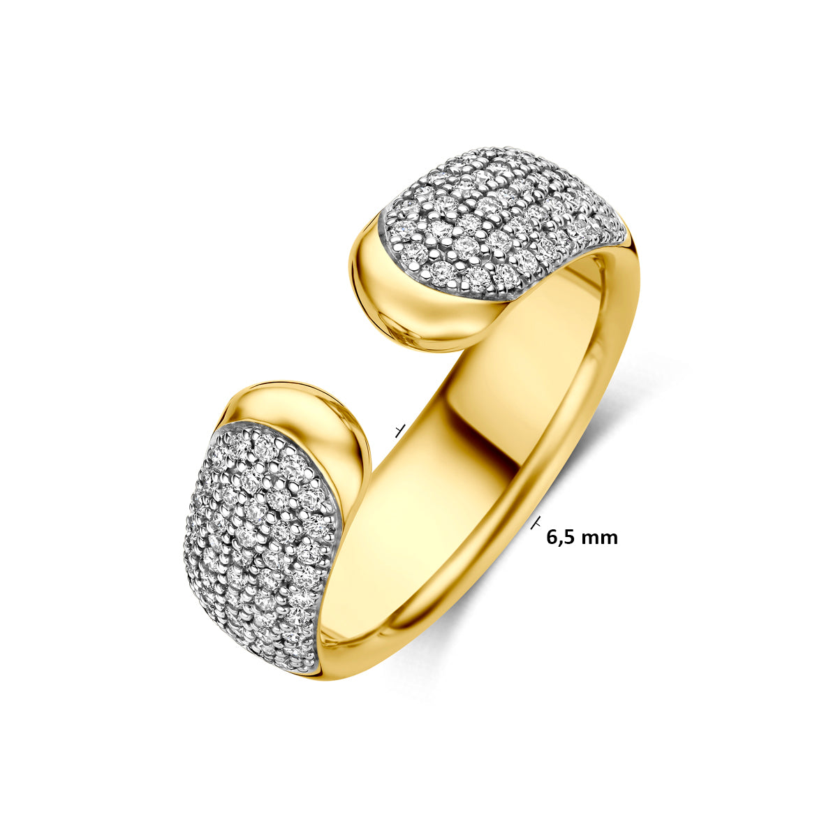 Ring diamant 0.46ct h si 14K geelgoud