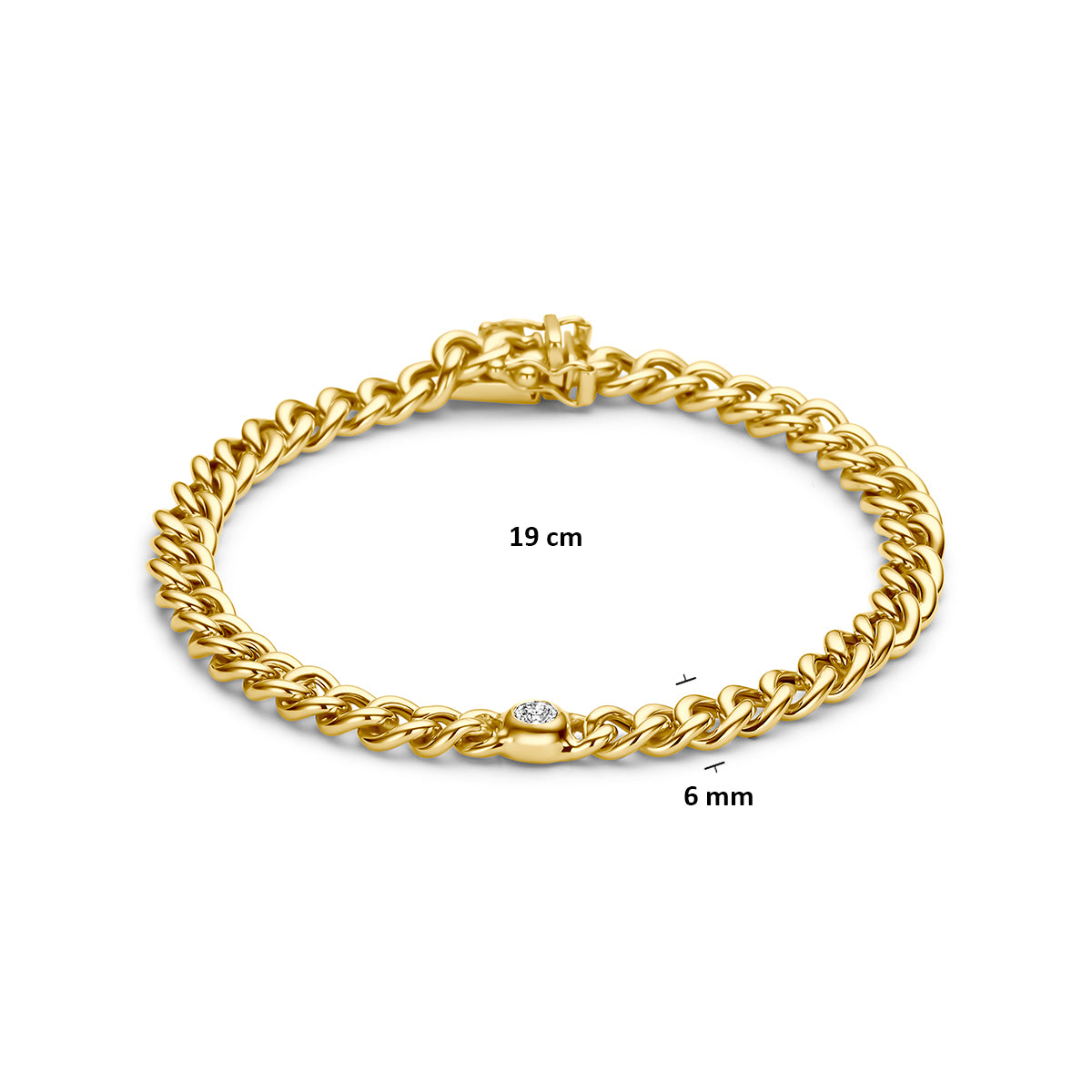Fantasy Collection Armband diamant 14K geelgoud 0.15ct h si 19 cm - afbeelding 3