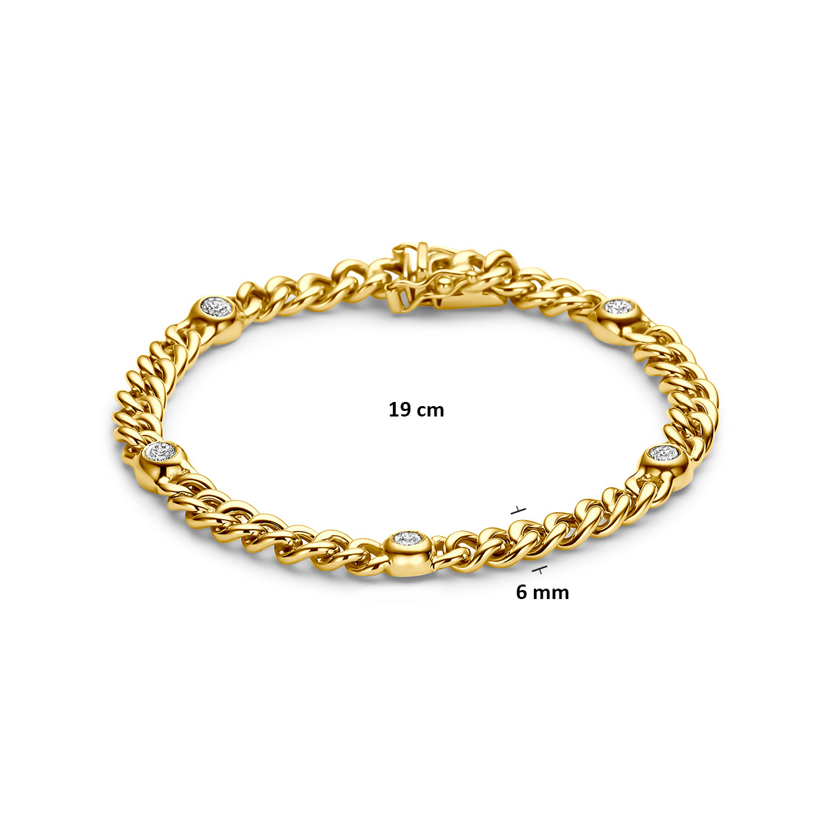Fantasy Collection Armband diamant 14K geelgoud 0.75ct h si 19 cm - afbeelding 3