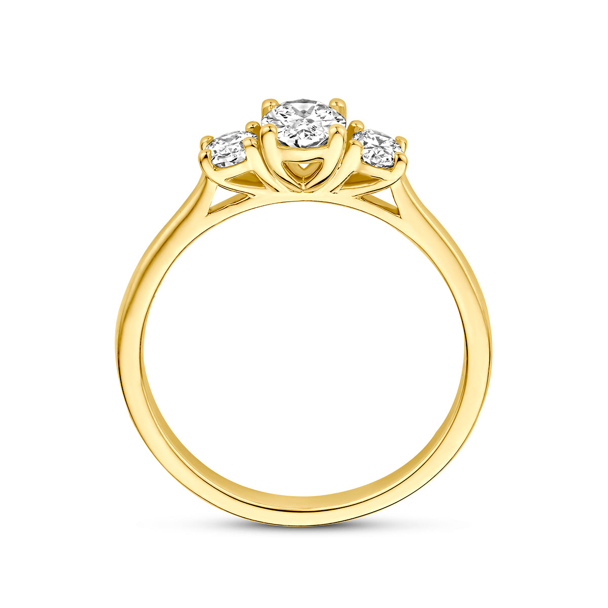 Fantasy Collection Ring lab grown diamant 14K geelgoud 0.80ct f vs - afbeelding 3