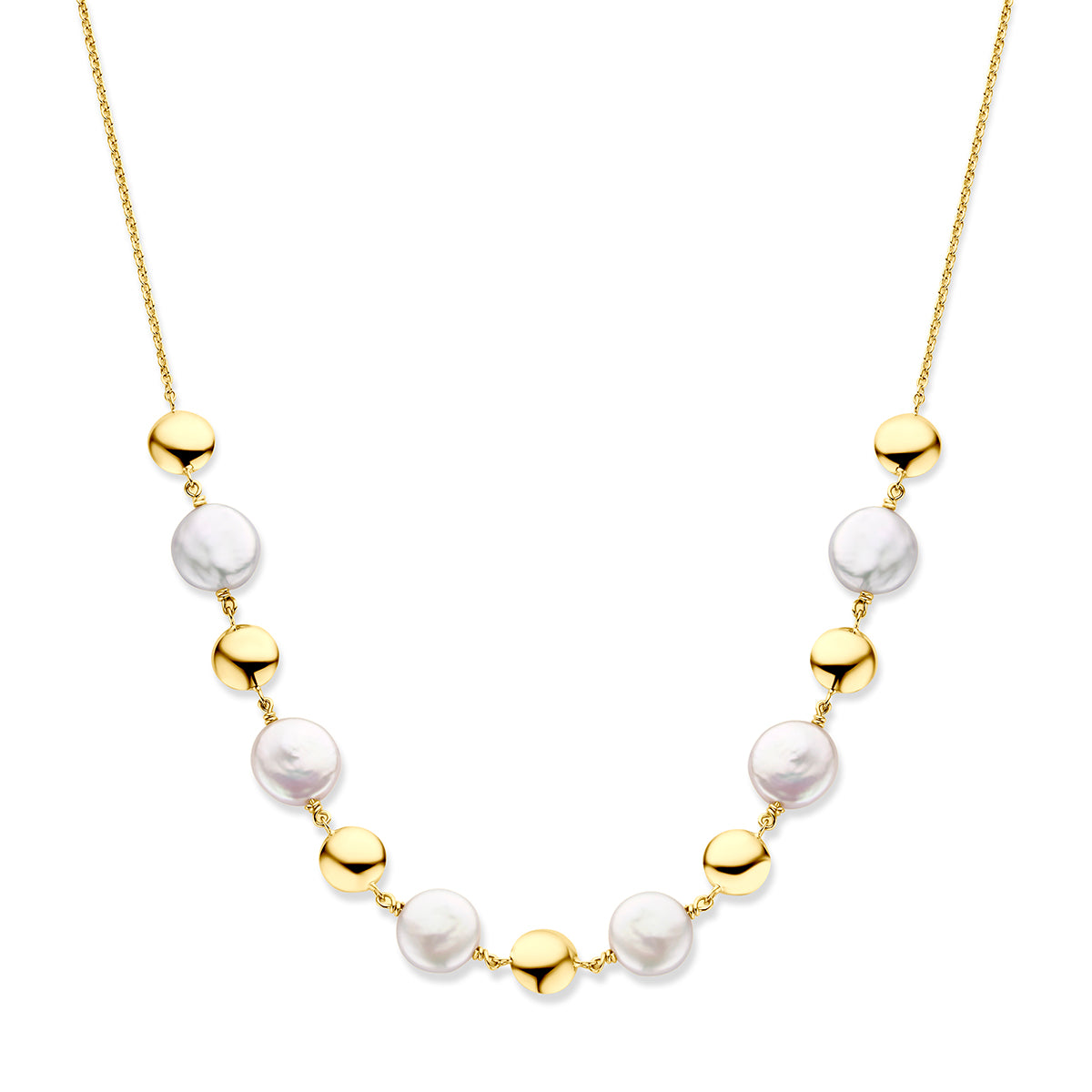 Fantasy Collection Collier parels 14K geelgoud 41 - 43 - 45 cm
