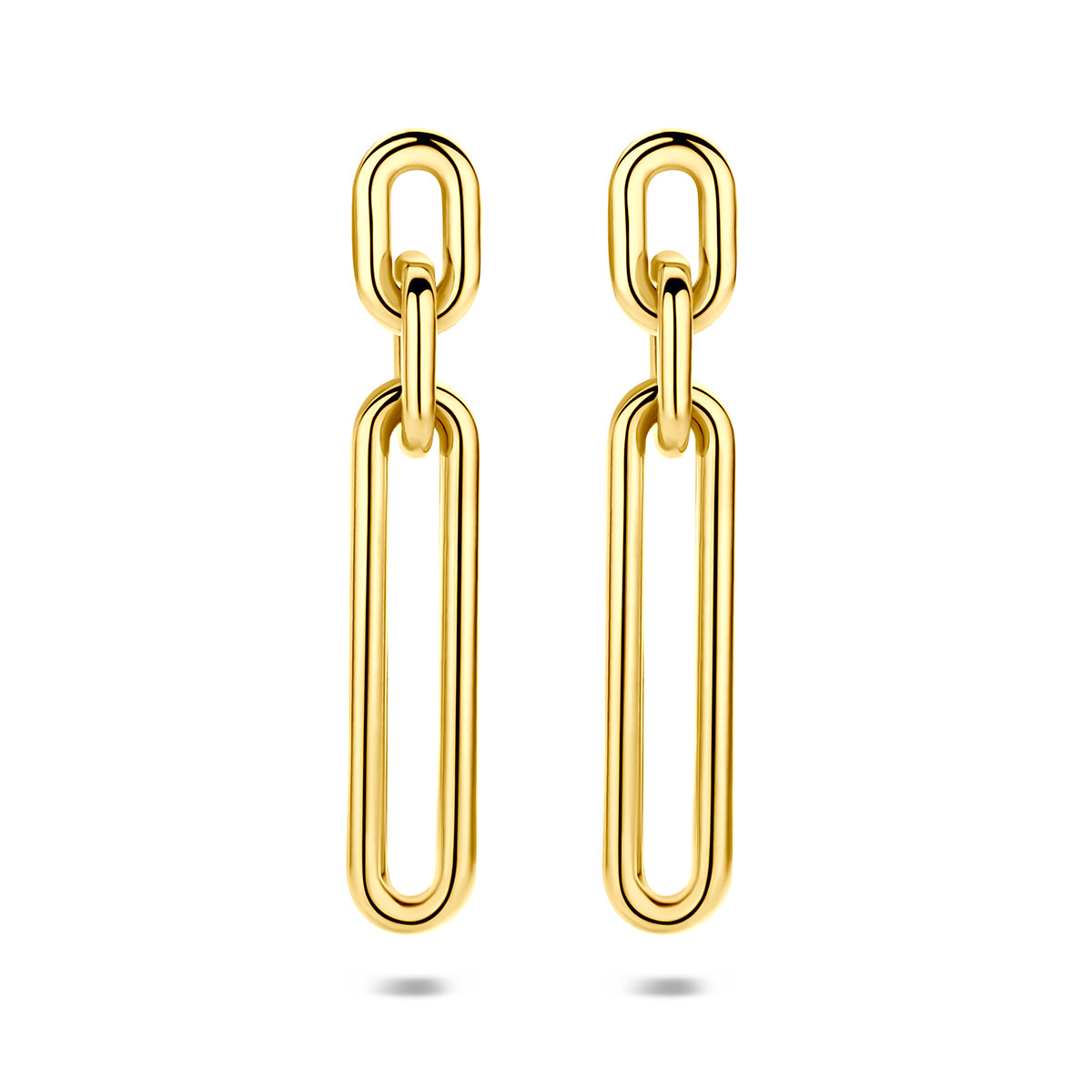 Fantasy Collection Oorhangers schakel 14K geelgoud 36 mm