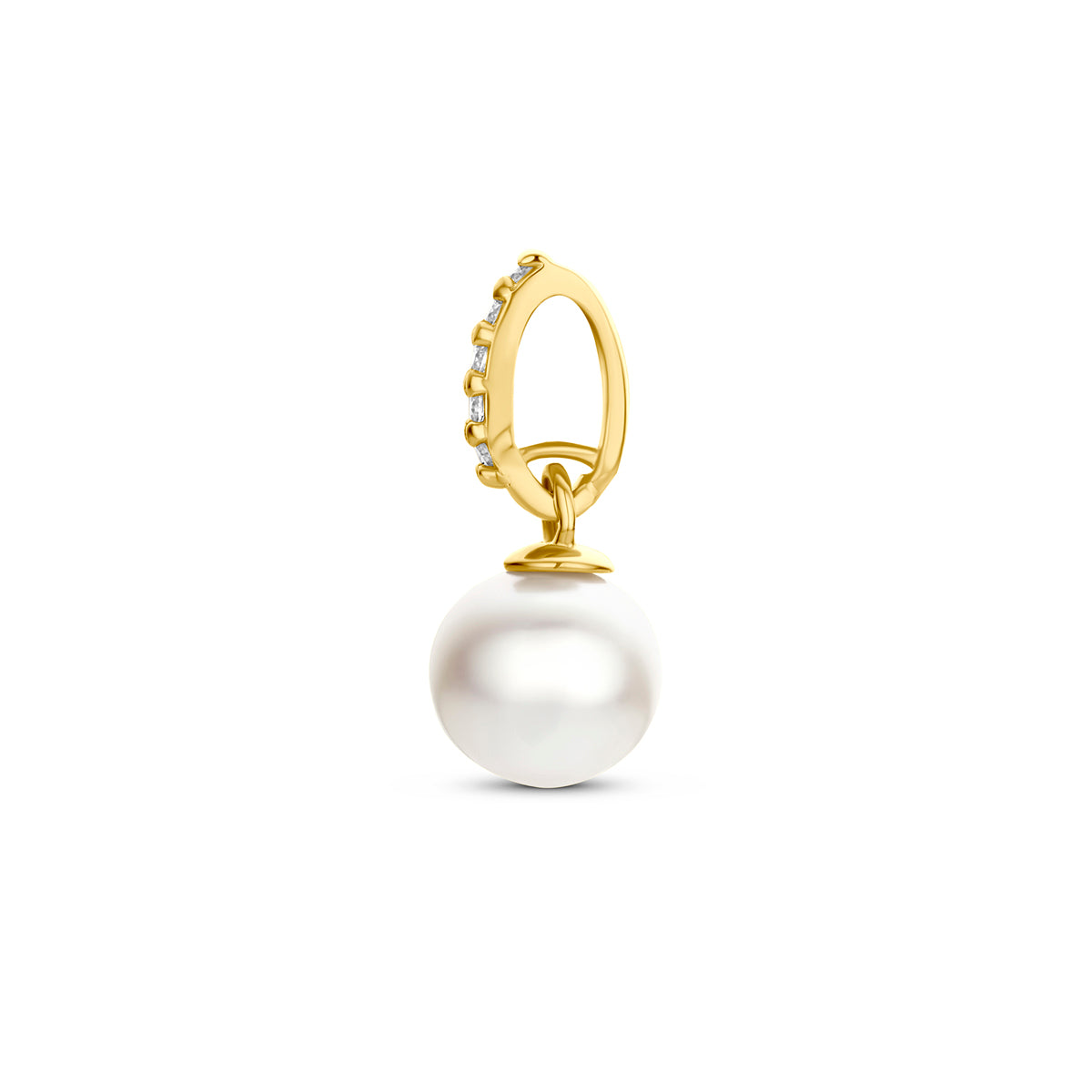 Fantasy Collection Hanger parel en diamant 14K geelgoud 0.02ct h si 5,5 mm - afbeelding 3
