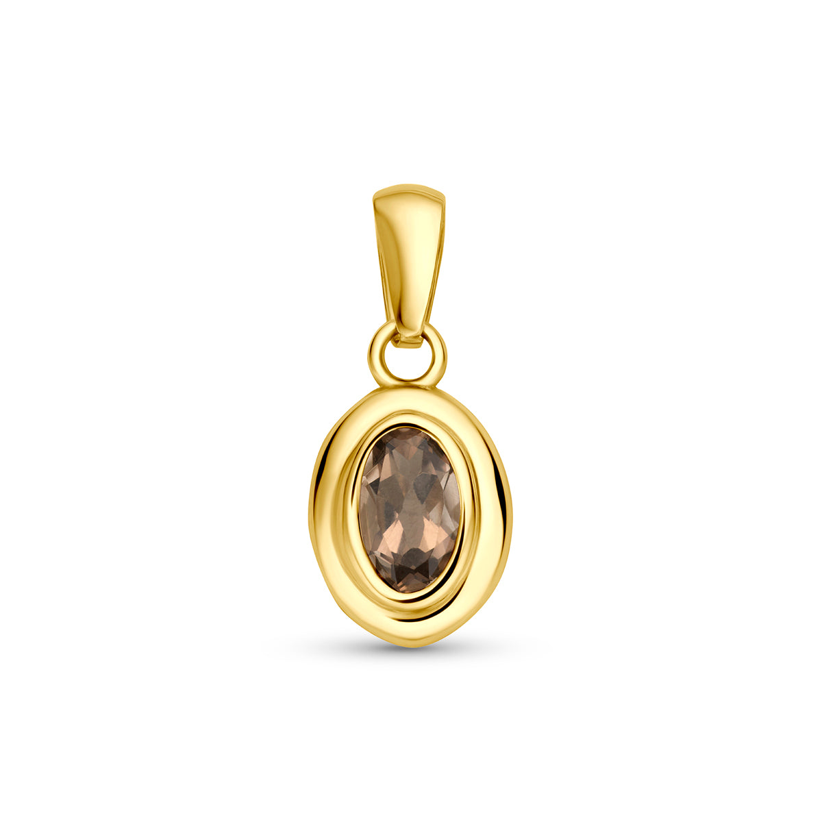 Fantasy Collection Hanger rookkwarts 14K geelgoud 9 mm