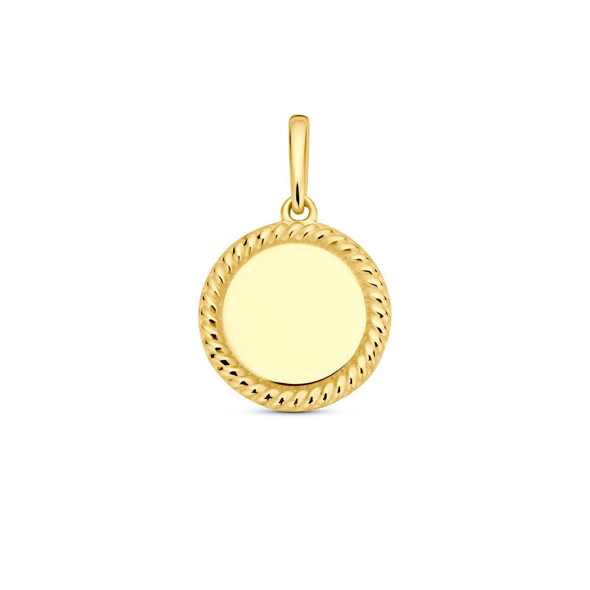 Fantasy Collection Graveerhanger rond 14K geelgoud 10 mm