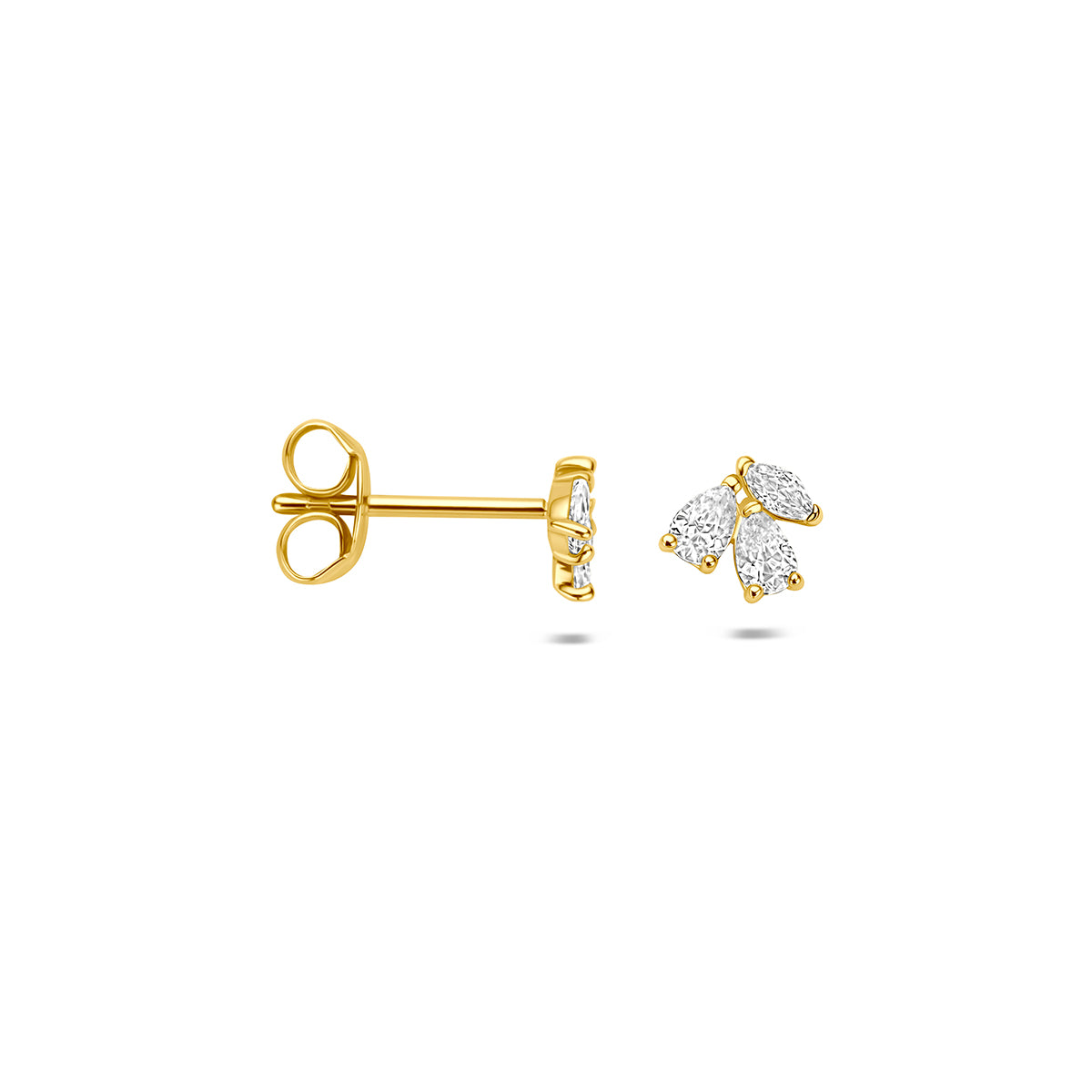 Fantasy Collection Oorknoppen zirkonia 14K geelgoud 5 mm - afbeelding 3