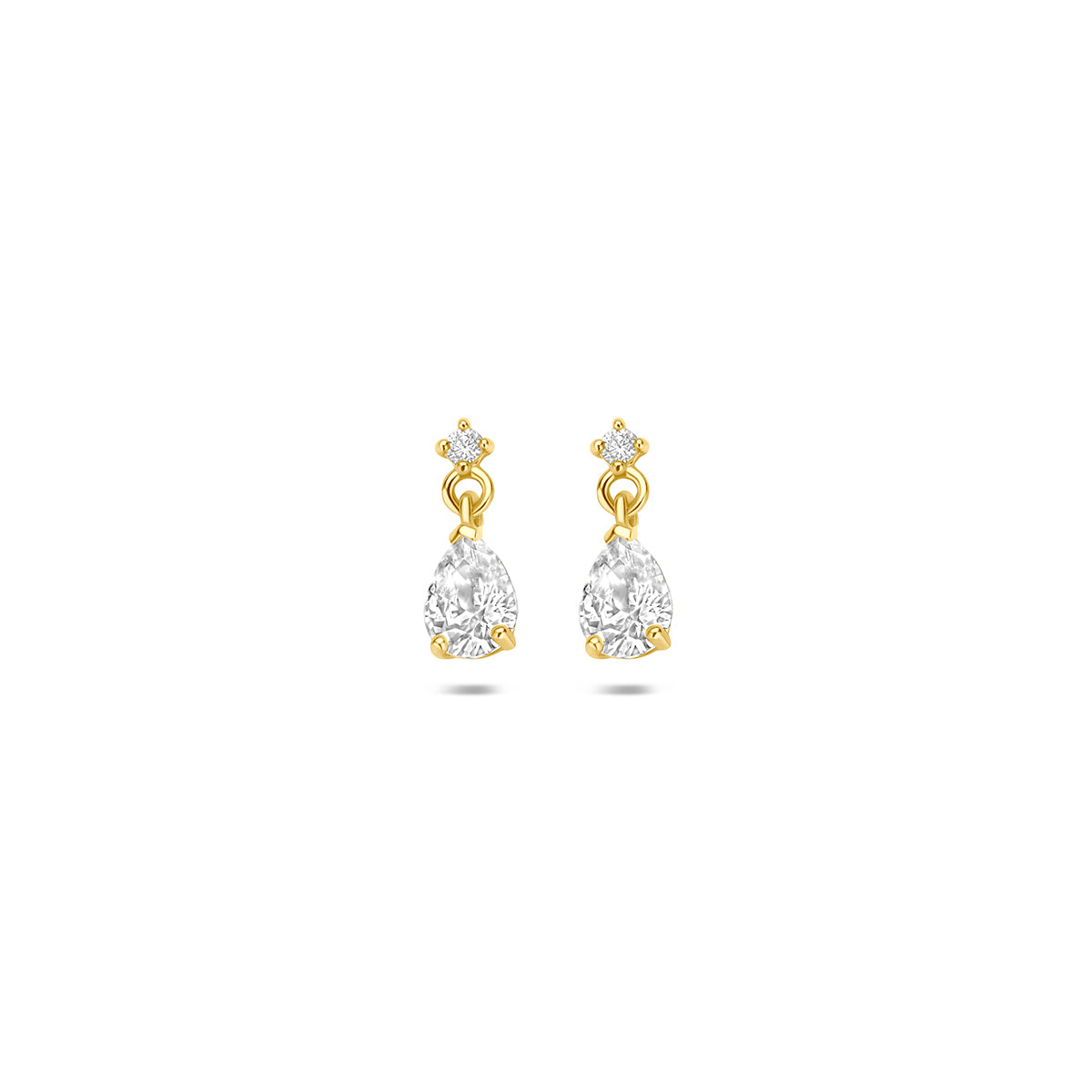 Fantasy Collection Oorhangers zirkonia 14K geelgoud 10,5 mm