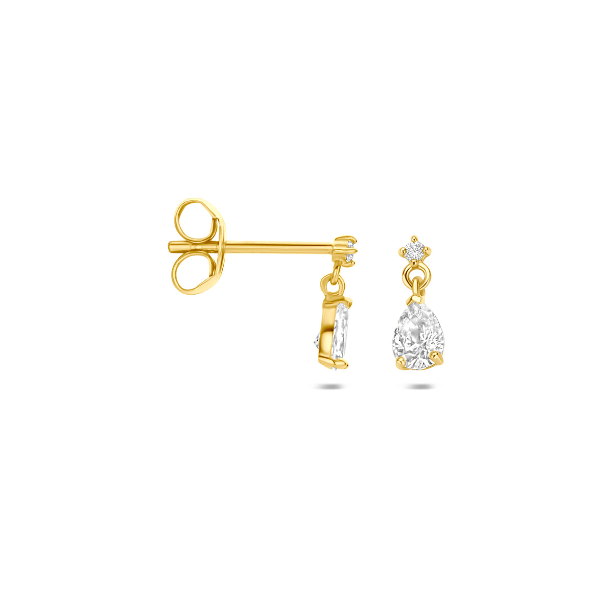 Fantasy Collection Oorhangers zirkonia 14K geelgoud 10,5 mm - afbeelding 3