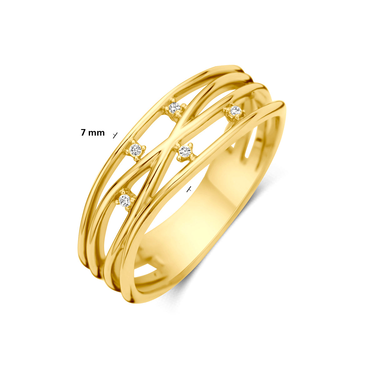Fantasy Collection Ring zirkonia 14K geelgoud - afbeelding 5
