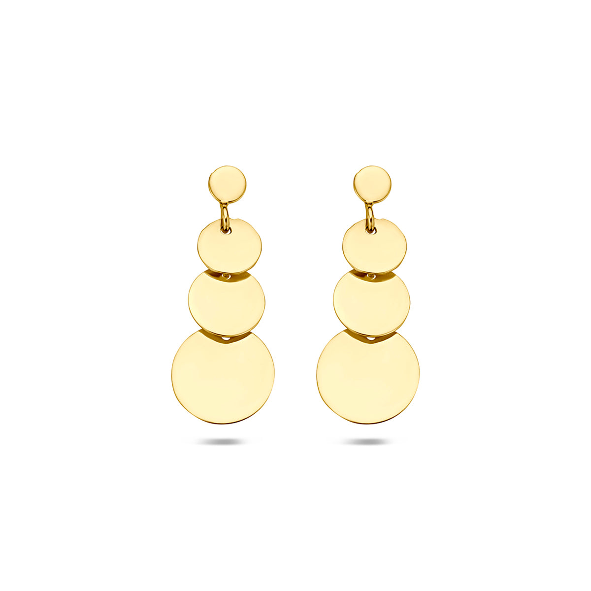 Fantasy Collection Oorhangers rond 14K geelgoud 20,5 mm
