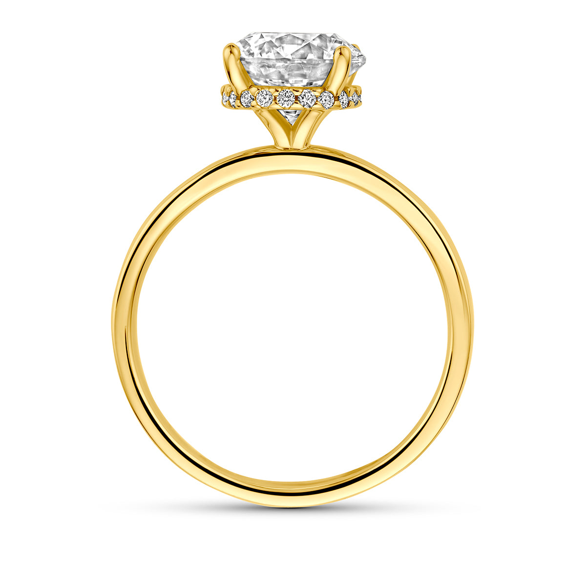 Fantasy Collection Ring lab grown diamant rond 14K geelgoud 2.09ct f vs