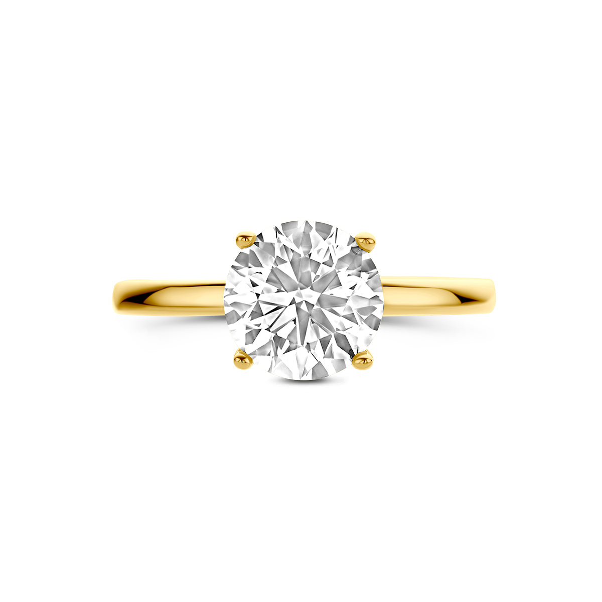 Fantasy Collection Ring lab grown diamant rond 14K geelgoud 2.09ct f vs - afbeelding 4