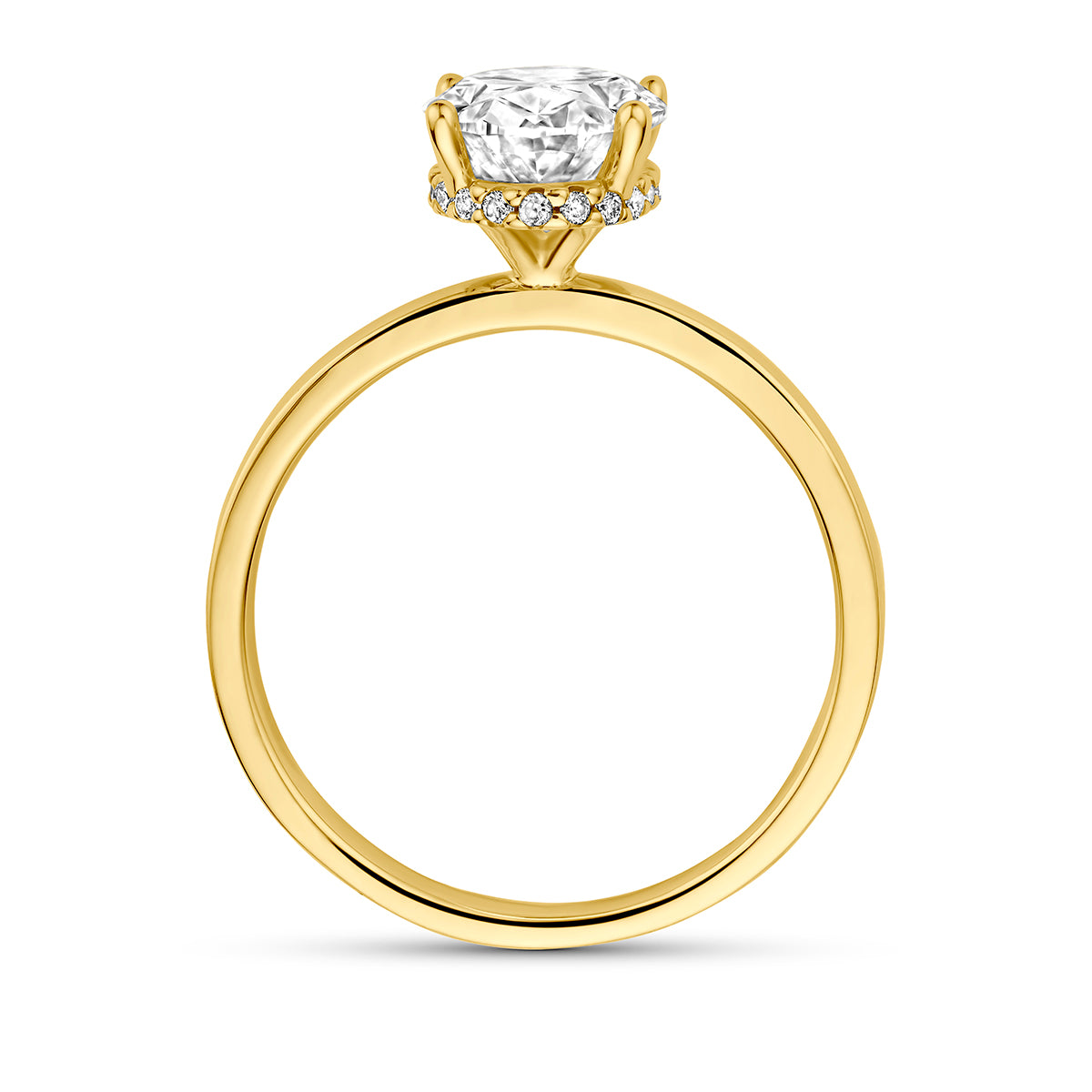 Fantasy Collection Ring lab grown diamant ovaal 14K geelgoud 2.09ct f vs